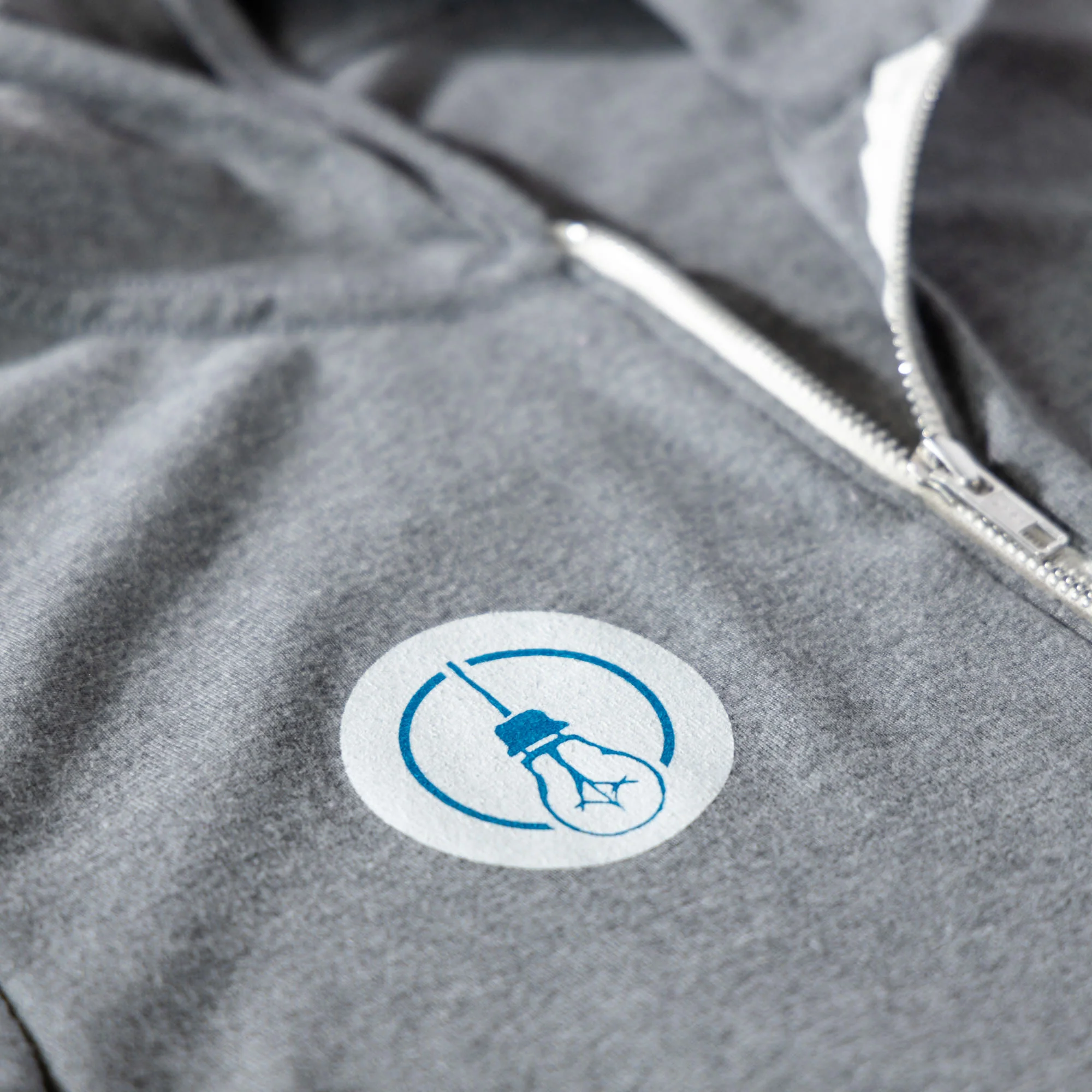 Circle Logo Light Weight Hoodie - Grey (XL Only) - Image 3